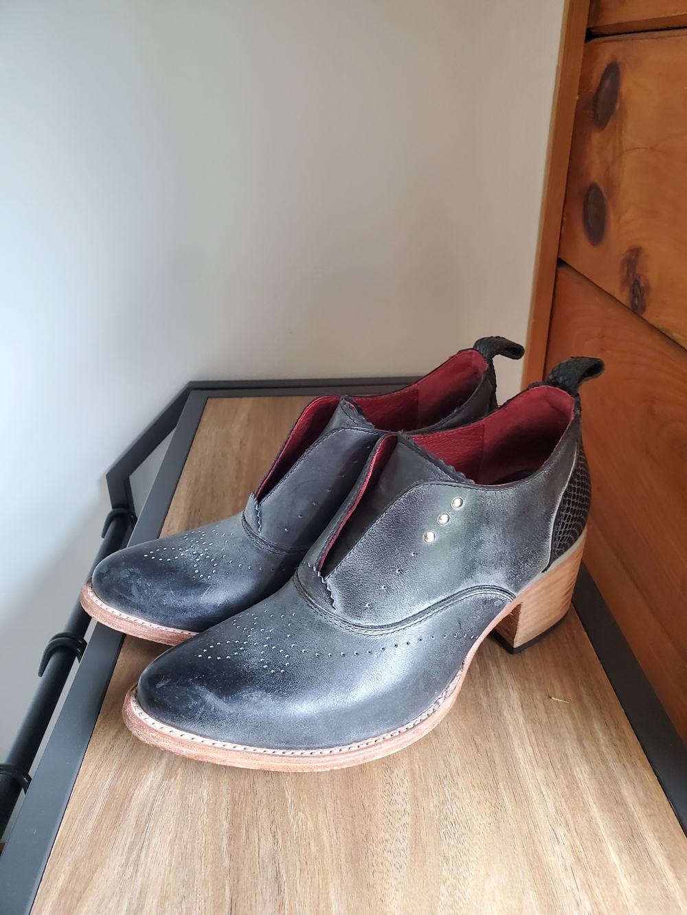 Freebird By Steven Black Leather Heeled Shoes